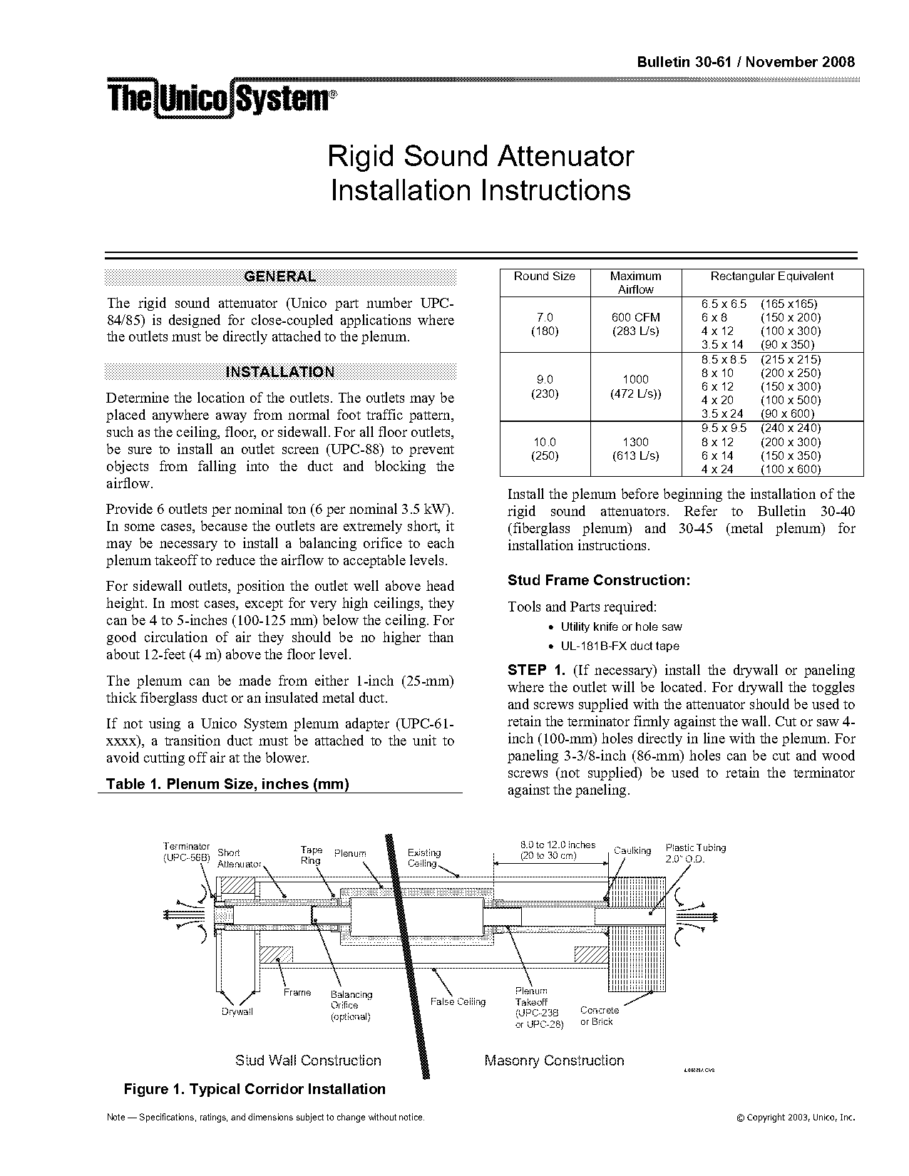 installation instructions for in wall attenuator