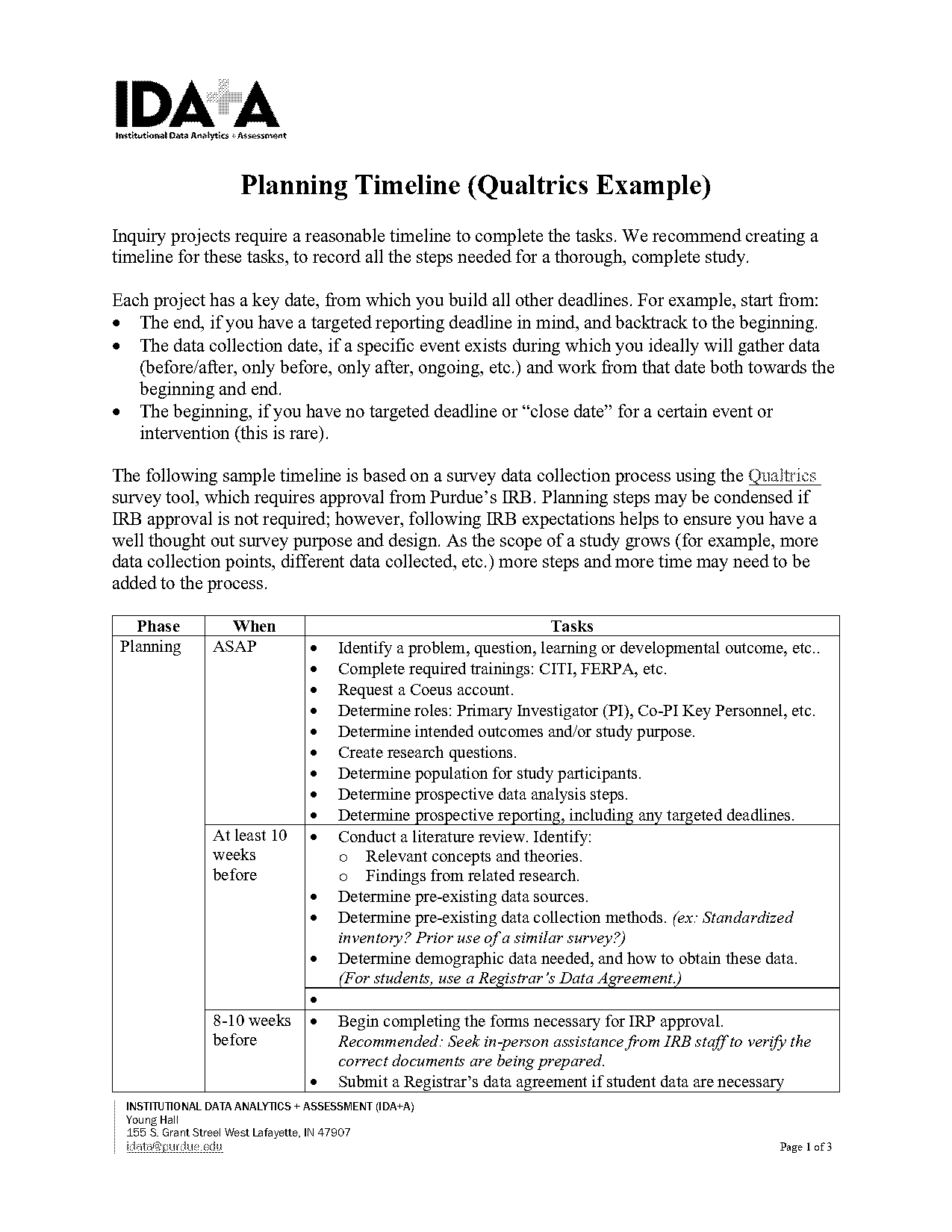 example of project plan timeline